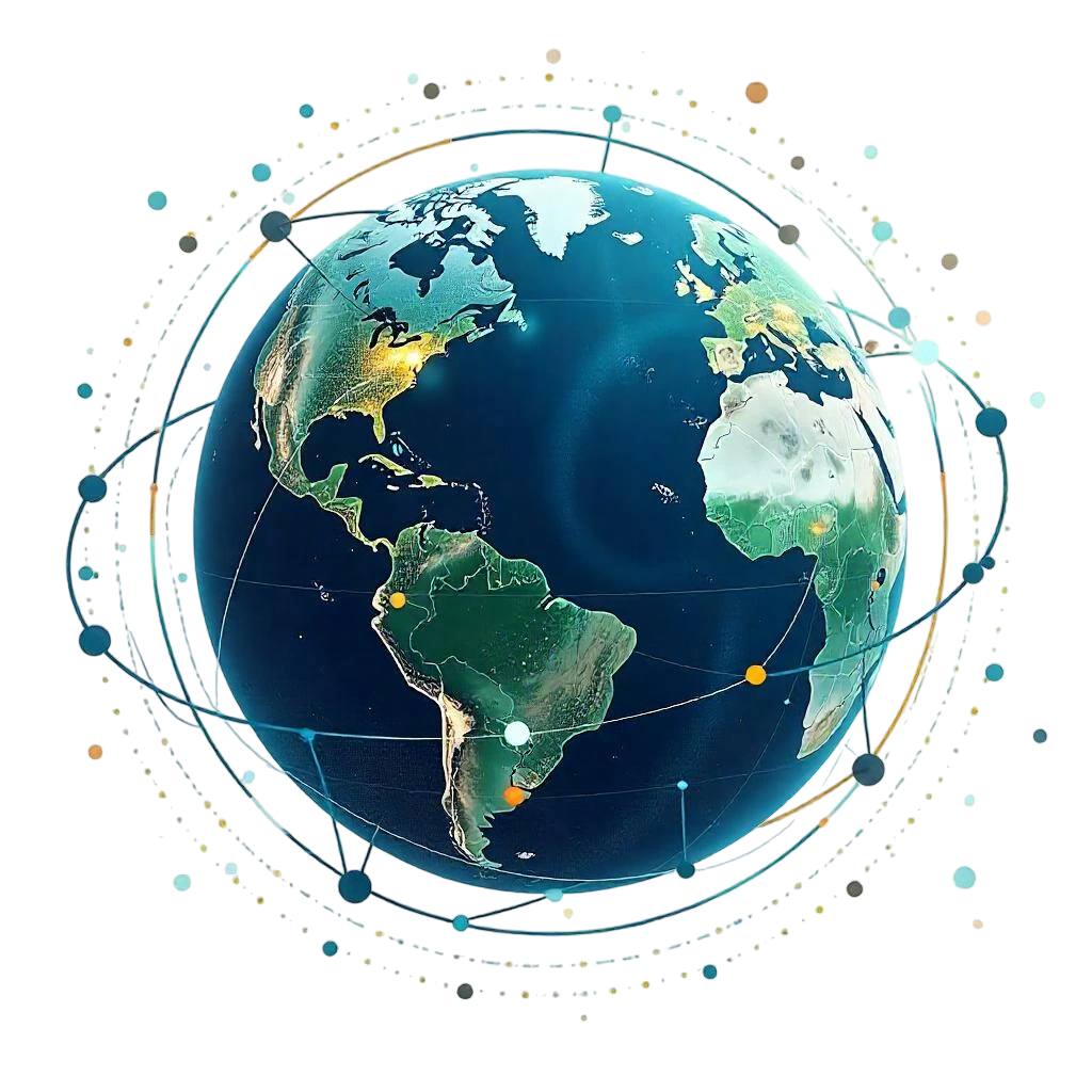 Globe Depicting earth with Network